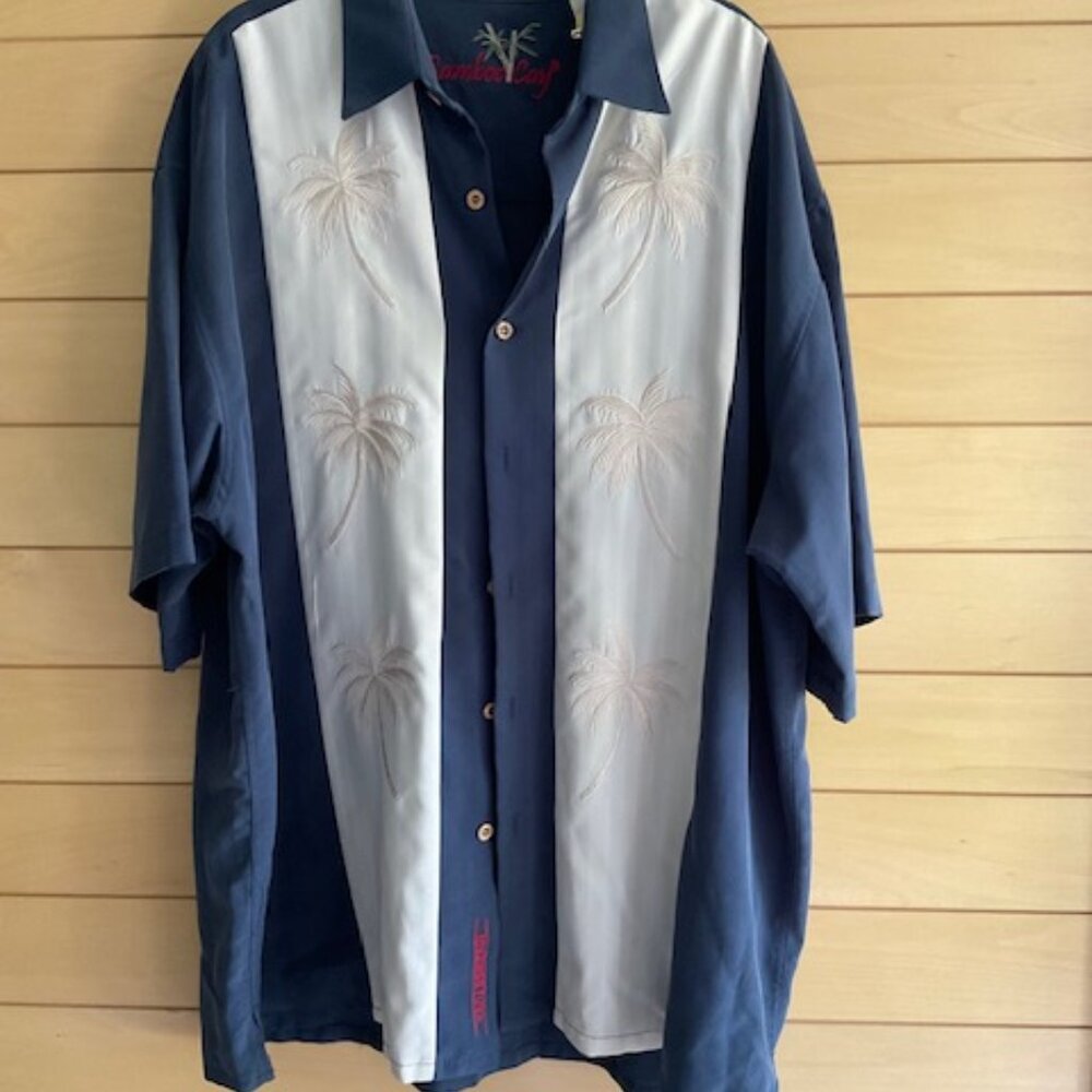 Bamboo Cay Embroidered Camp Shirt EUC XL